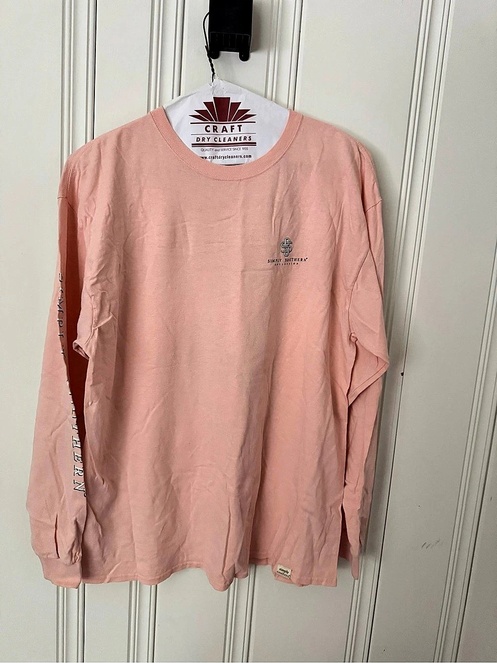 Simply Southern Mama Life Is The Best Life Long Sleeve T-Shirt Tee Pink XL